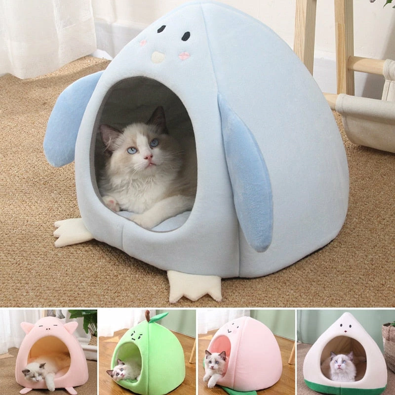Home Decor Warm Kawaii Cat Dog Beds Cave Hideout 3 Home Decor Warm Kawaii Cat Dog Beds Cave Hideout