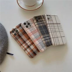 Accessories Warm Tartan Flannel Print IPhone Case