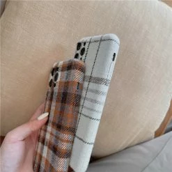Accessories Warm Tartan Flannel Print IPhone Case