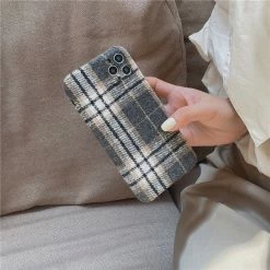 Accessories Warm Tartan Flannel Print IPhone Case