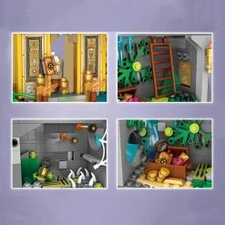 Build It Waterfall Japanese Purple Sakura Temple Micro Building Blocks