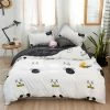Home Decor White & Black Stripe Dog Bedding Set 1 Home Decor White & Black Stripe Dog Bedding Set