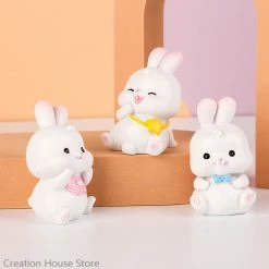 Toys White Bunny Figurines Collectibles Plush & Toys