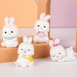 Toys White Bunny Figurines Collectibles Plush & Toys