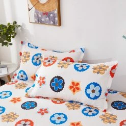 Home Decor White Floral Illustration Supreme Bedding Set Home & Pets