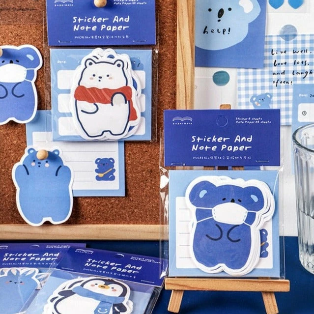 Accessories Winter Friends Stickers And Memo Set Sea Animals 22 Accessories Winter Friends Stickers And Memo Set Sea Animals