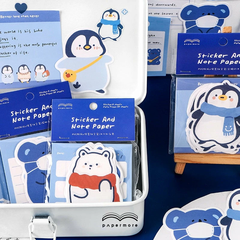 Accessories Winter Friends Stickers And Memo Set Sea Animals 3 Accessories Winter Friends Stickers And Memo Set Sea Animals