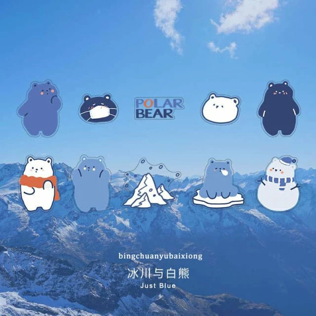 Accessories Sea Animals Winter Friends Stickers Set 8 Accessories Sea Animals Winter Friends Stickers Set