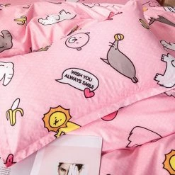 Home Decor Wish You Always Smile Zoo Day Out Bedding Set Sea Animals