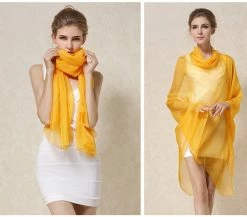 Apparel Pure Silk Transparent Extra Large Scarf