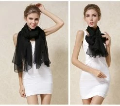 Apparel Pure Silk Transparent Extra Large Scarf