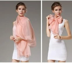 Apparel Pure Silk Transparent Extra Large Scarf