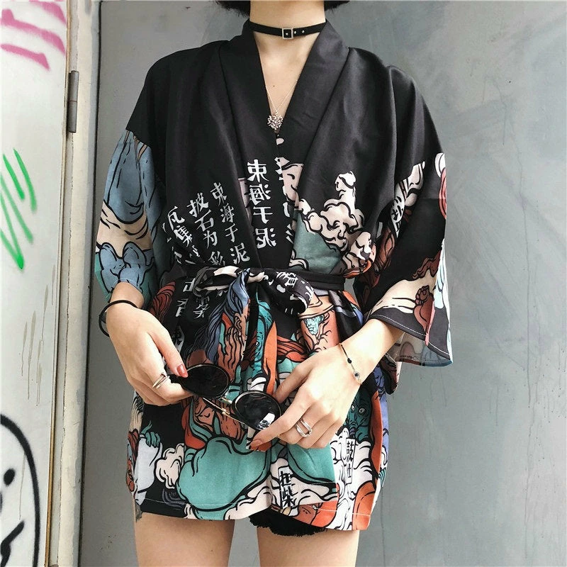 Apparel Japanese Women Kimono Mystic World 4 Apparel Japanese Women Kimono Mystic World