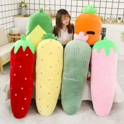 Soft Toy Long Snuggly Vegetables Fruits Plushie Collection Plush & Toys