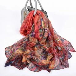 Apparel Pure Silk Misty Flowers Scarf