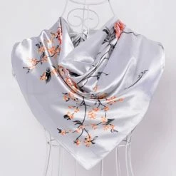 Apparel Elegant Cherry Blossoms Square Scarf