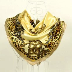 Apparel Royal Colors Chain Motifs Square Scarf