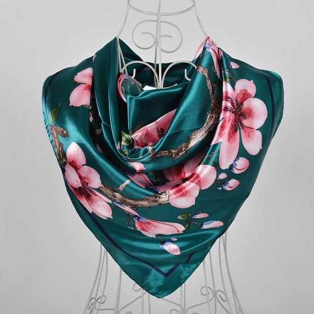 Apparel Exotic Cherry Blossoms Square Scarf 5 Apparel Exotic Cherry Blossoms Square Scarf
