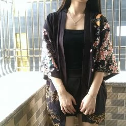 Apparel Japanese Women Kimono Koi And Cranes