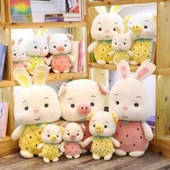 Soft Toy Plush & Toys Fruity White Bunny Piggy Plushies