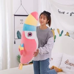 Soft Toy Rainbow Chunky Toucan Bird Parrot Plushies | NEW