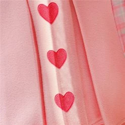 Apparel Pink Hearts Harajuku Plaid Women Schoolgirl Cosplay Mini Skirt