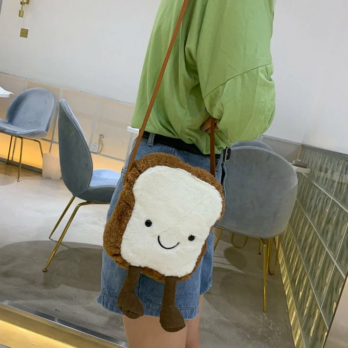 Fluffy Toast Bread Plush Bag | NEW 6 Fluffy Toast Bread Plush Bag | NEW