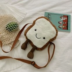 Fluffy Toast Bread Plush Bag | NEW