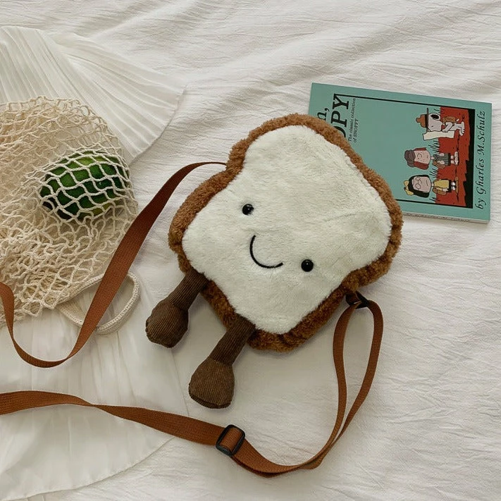 Fluffy Toast Bread Plush Bag | NEW 3 Fluffy Toast Bread Plush Bag | NEW