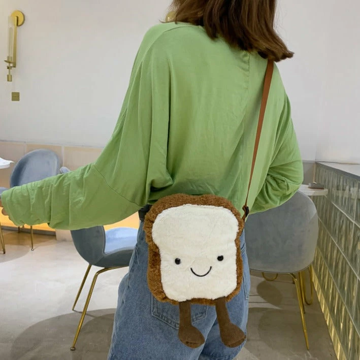 Fluffy Toast Bread Plush Bag | NEW 8 Fluffy Toast Bread Plush Bag | NEW