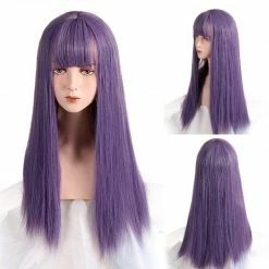 Apparel Long Straight 26in Hair With Bangs Womens Synthetic Wig