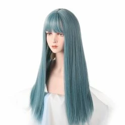Apparel Long Straight 26in Hair With Bangs Womens Synthetic Wig