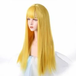 Apparel Long Straight 26in Hair With Bangs Womens Synthetic Wig