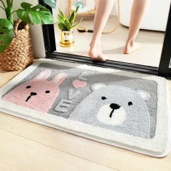 Home Decor Adorable Animals Rectangle Non-Slip Fluffy Bath Mats Collection | NEW 25 Home Decor Adorable Animals Rectangle Non-Slip Fluffy Bath Mats Collection | NEW