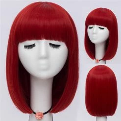 Apparel Short Straight 14in Synthetic Hair Womens Bob Wig With Bangs 35 Apparel Short Straight 14in Synthetic Hair Womens Bob Wig With Bangs