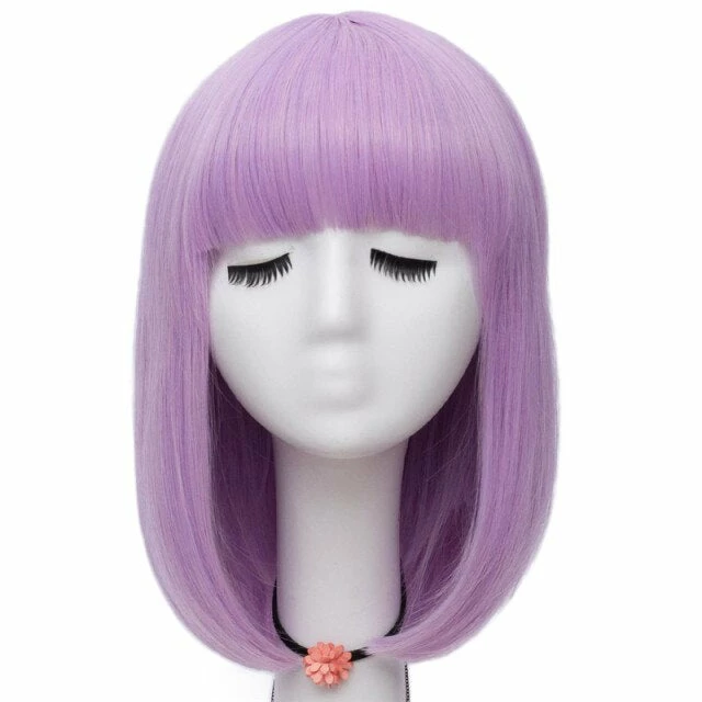 Apparel Short Straight 14in Synthetic Hair Womens Bob Wig With Bangs 13 Apparel Short Straight 14in Synthetic Hair Womens Bob Wig With Bangs