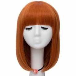 Apparel Short Straight 14in Synthetic Hair Womens Bob Wig With Bangs 45 Apparel Short Straight 14in Synthetic Hair Womens Bob Wig With Bangs