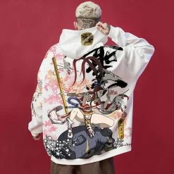 Apparel Japanese Female Wukong Floral Hoodie