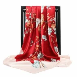 Apparel The Beauty Of Wild Flowers Motif Square Scarf Collection 1