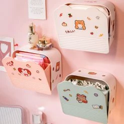 Accessories Kawaii Wall Mounted Organiser Medium Storage Box Stationery