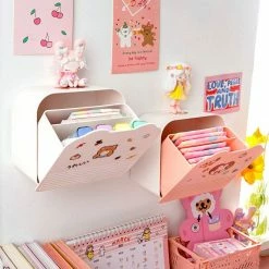 Accessories Kawaii Wall Mounted Organiser Medium Storage Box Stationery