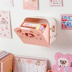 Accessories Kawaii Wall Mounted Organiser Medium Storage Box Stationery