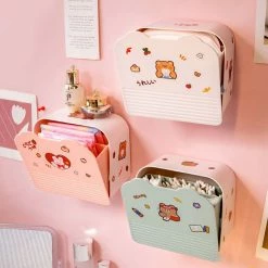 Accessories Kawaii Wall Mounted Organiser Medium Storage Box Stationery