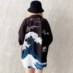 Apparel Japanese Women Kimono Koi And Cranes