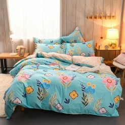 Home Decor Luxury 100% Pure Cotton Floral Print Bedding Set Bedding Sets