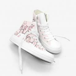 Apparel Japanese Sakura Bunny Pink Womens Sneakers Trainers | NEW