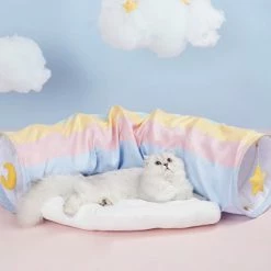 Home Decor Pet Beds Pastel Rainbow Detachable Tunnel Cloud Cat Dog Pet Bed