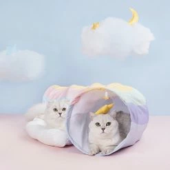 Home Decor Pet Beds Pastel Rainbow Detachable Tunnel Cloud Cat Dog Pet Bed