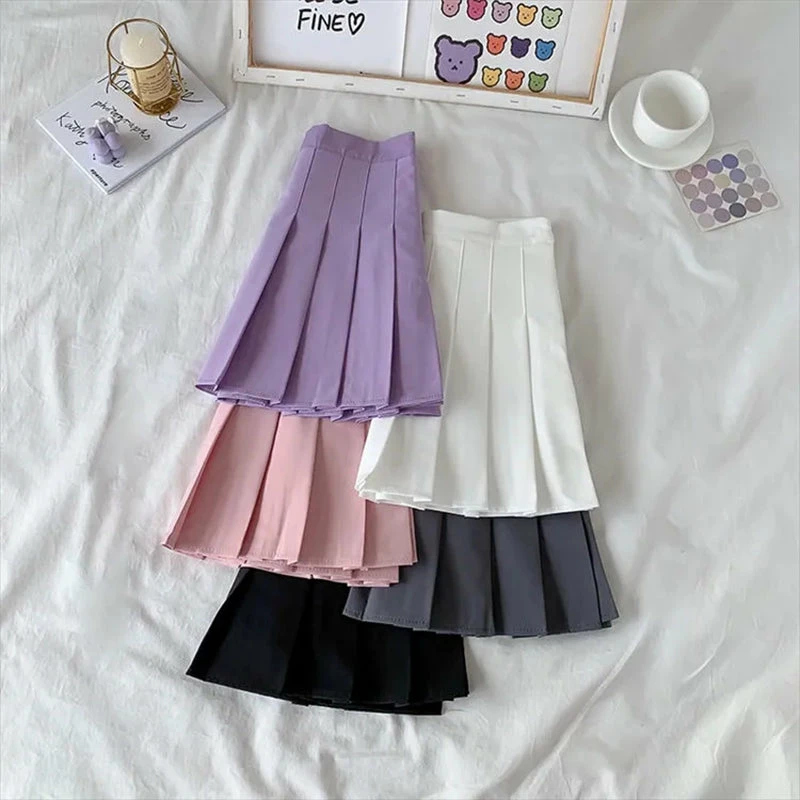 Apparel High Waist Cute Simple Pleated Short Light Skirt 12 Apparel High Waist Cute Simple Pleated Short Light Skirt
