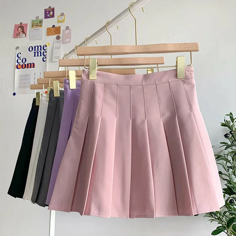 Apparel High Waist Cute Simple Pleated Short Light Skirt 14 Apparel High Waist Cute Simple Pleated Short Light Skirt